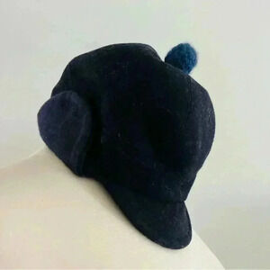 Tsuyumi 100% Wool Navy Blue Hat